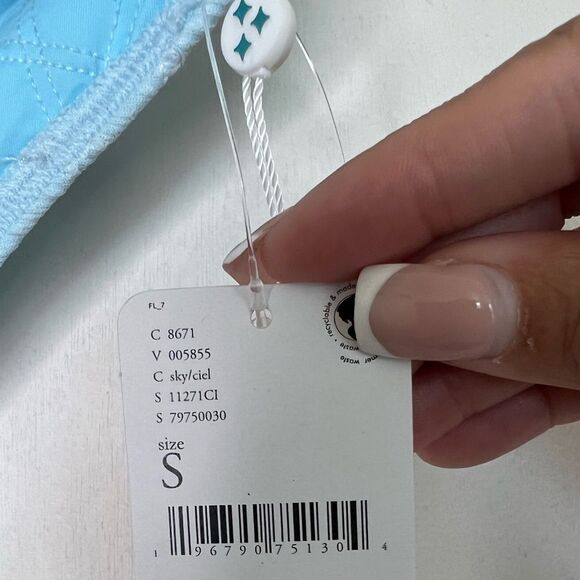 Frankie’s Bikinis x Free People Cloud Burst Blue Dawn Cheeky Bikini Bottoms - Picture 8 of 9